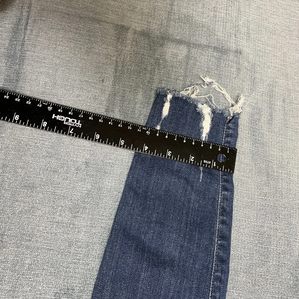 Hollister Jeans Legging Womens 26W Blue Denim Medium Wash High Rise Raw Hem